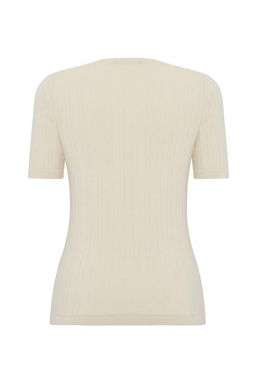  BİSİKLET YAKA FİTİLLİ KISA KOLLU KAZAK