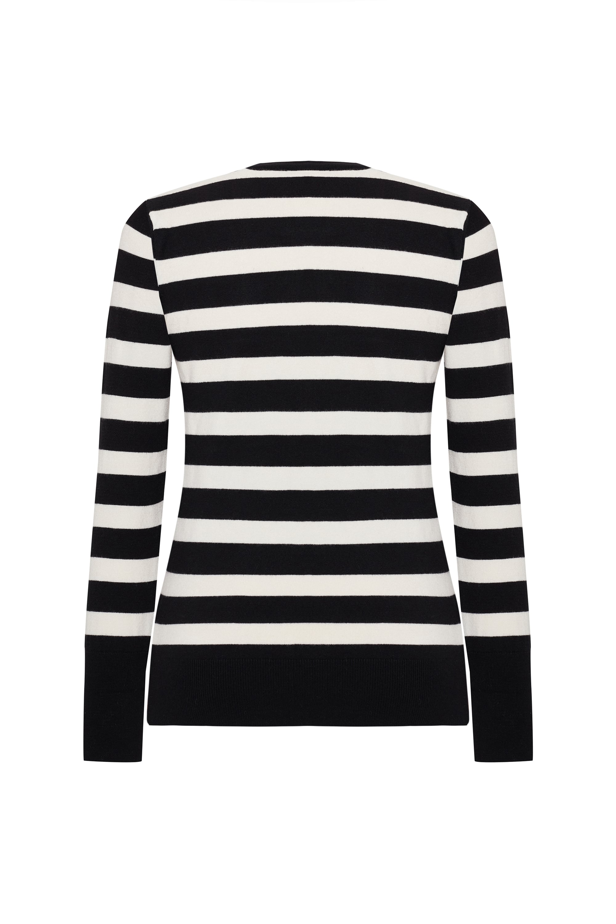 BİSİKLET YAKA ÇİZGİLİ TRİKO KAZAK