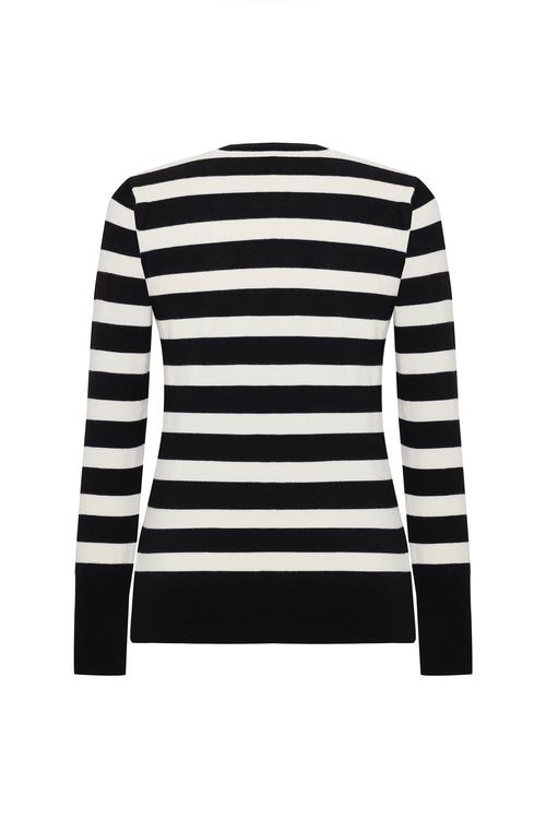  BİSİKLET YAKA ÇİZGİLİ TRİKO KAZAK