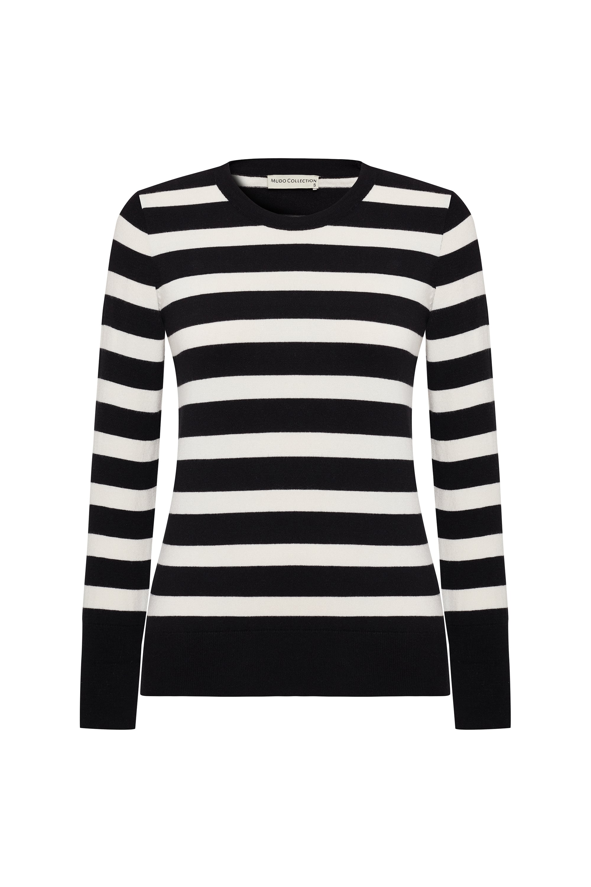 BİSİKLET YAKA ÇİZGİLİ TRİKO KAZAK