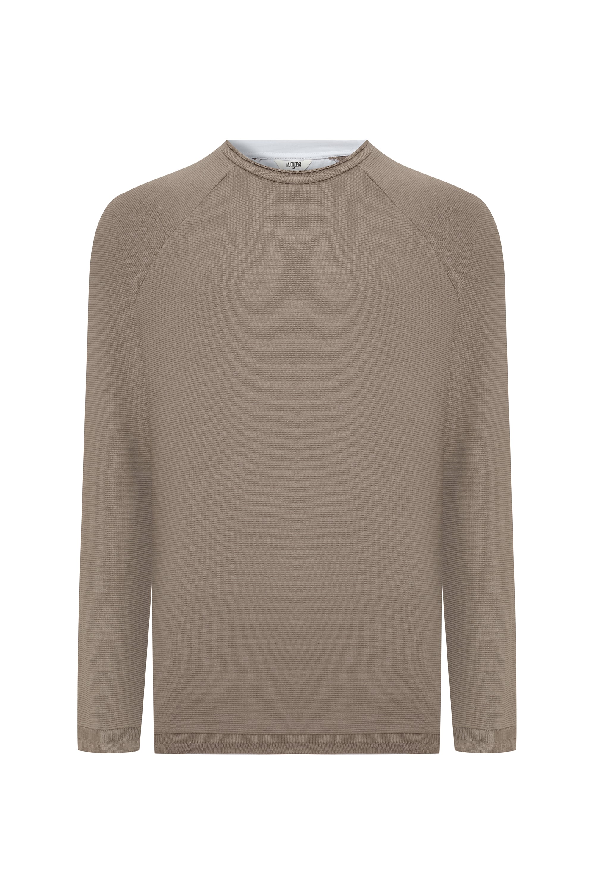 PAMUKLU BİSİKLET YAKA SWEATSHIRT