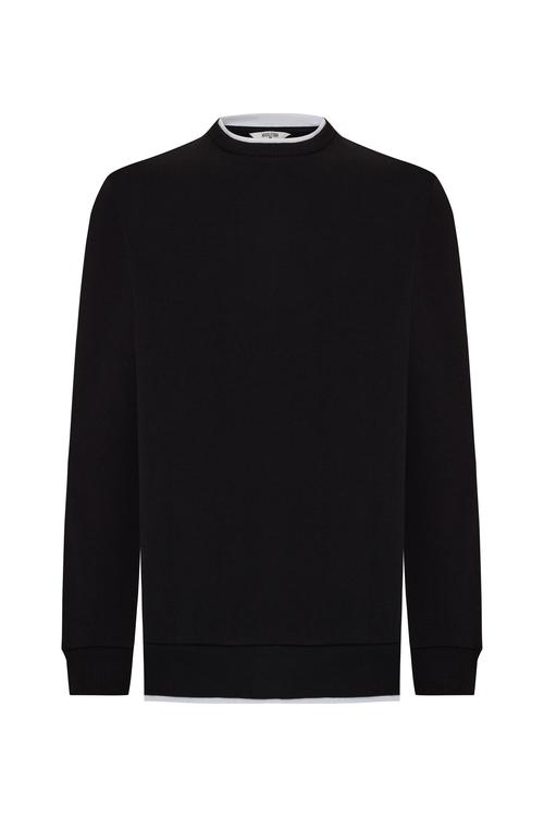  YAKA DETAYLI UZUN KOLLU SWEATSHIRT