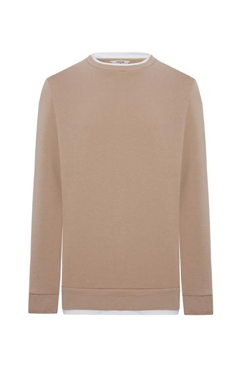  YAKA DETAYLI UZUN KOLLU SWEATSHIRT