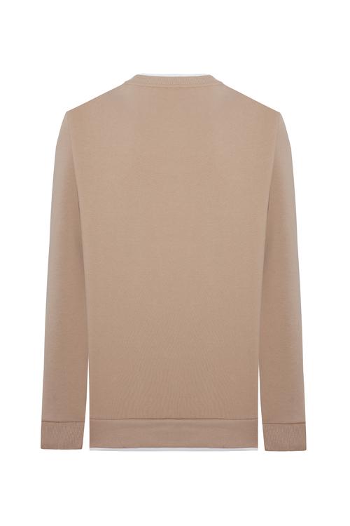  YAKA DETAYLI UZUN KOLLU SWEATSHIRT