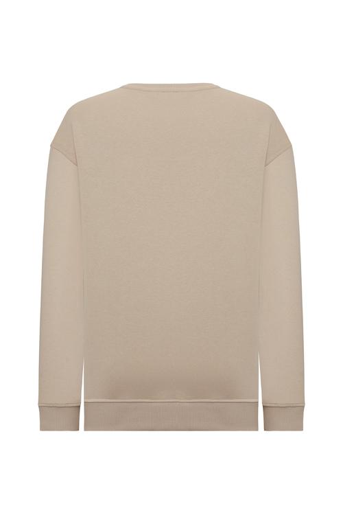  BİSİKLET YAKA BASKILI UZUN KOLLU SWEATSHIRT