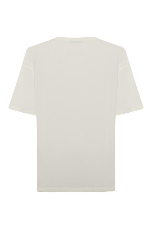  BİSİKLET YAKA OVERSIZE KISA KOLLU T-SHIRT