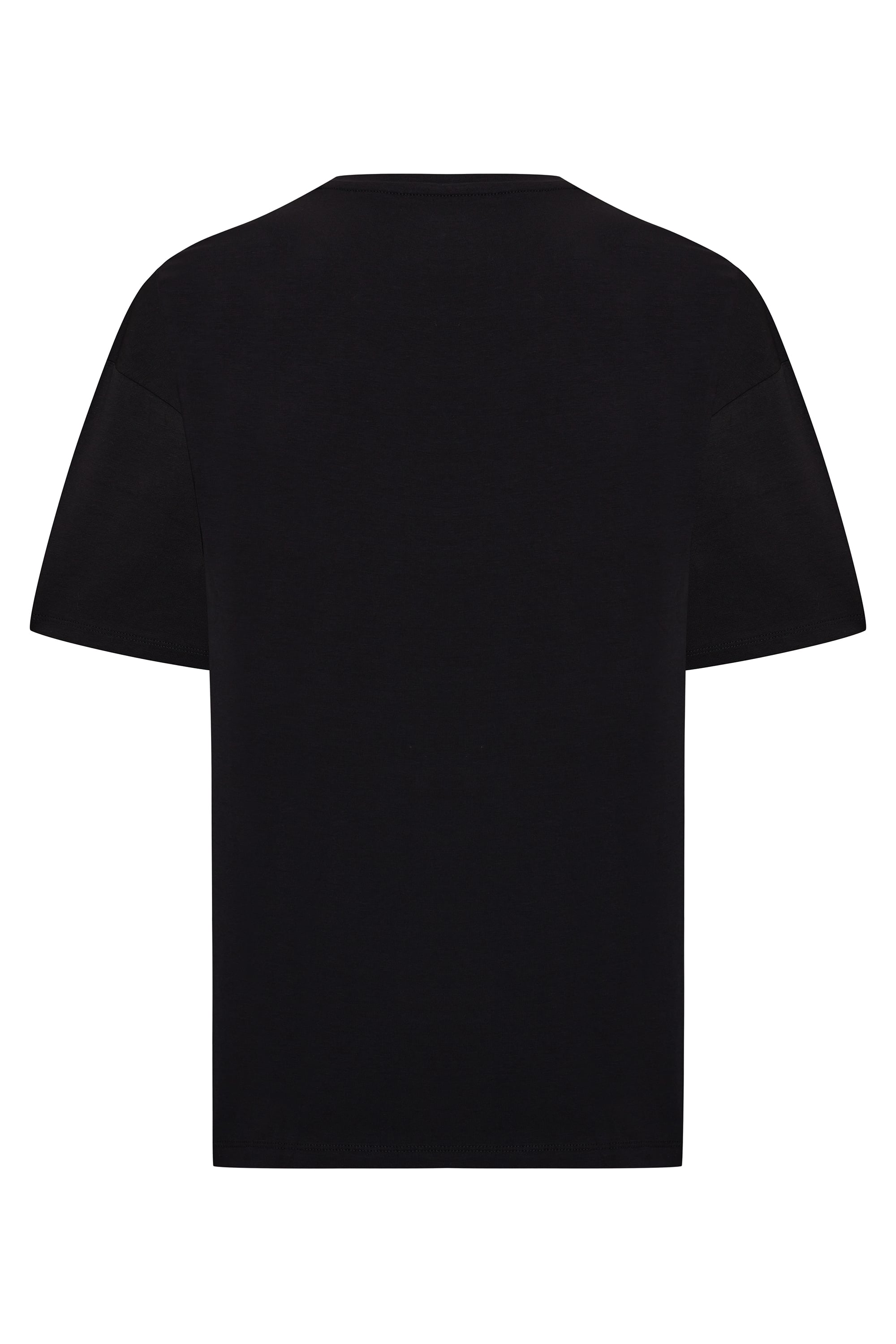 BİSİKLET YAKA OVERSIZE KISA KOLLU T-SHIRT