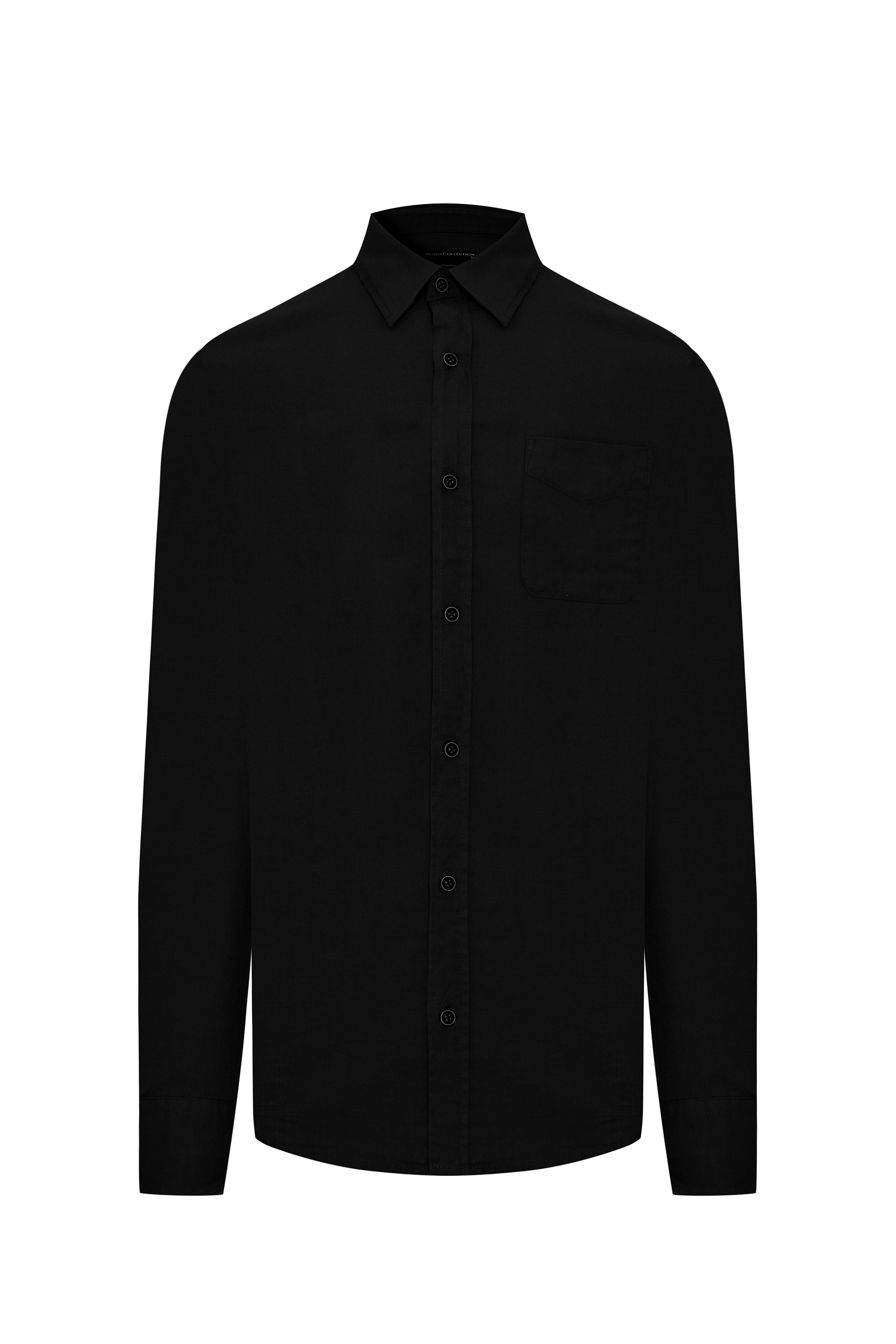 REGULAR FIT TEK CEPLİ UZUN KOLLU GÖMLEK