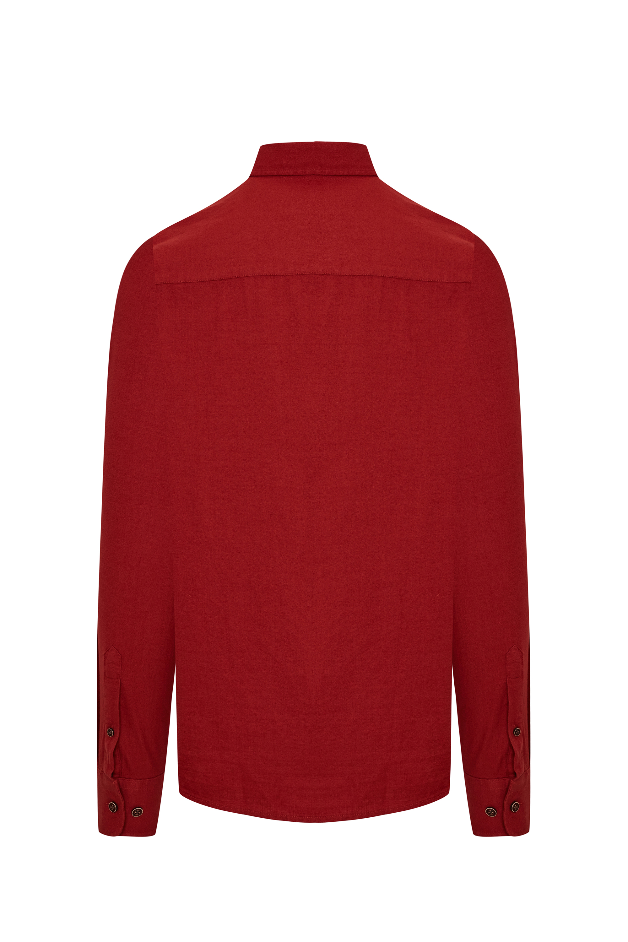 REGULAR FIT TEK CEPLİ UZUN KOLLU GÖMLEK