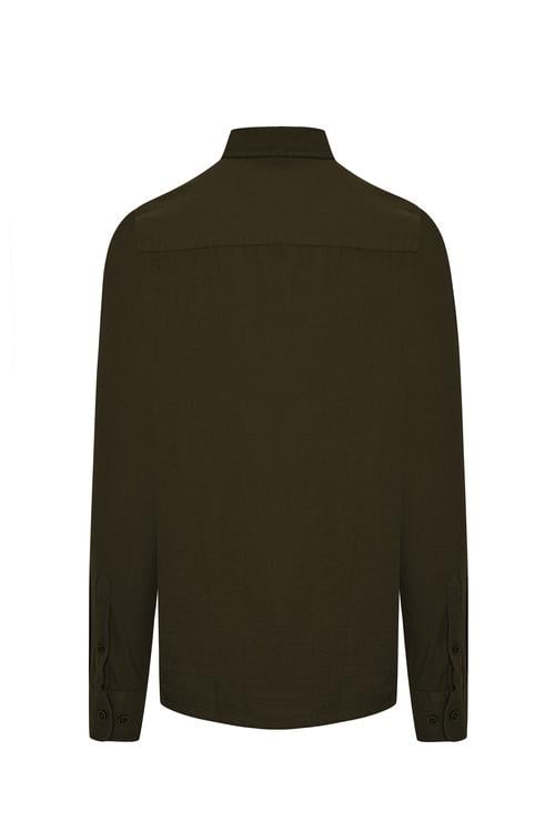  REGULAR FIT TEK CEPLİ UZUN KOLLU GÖMLEK