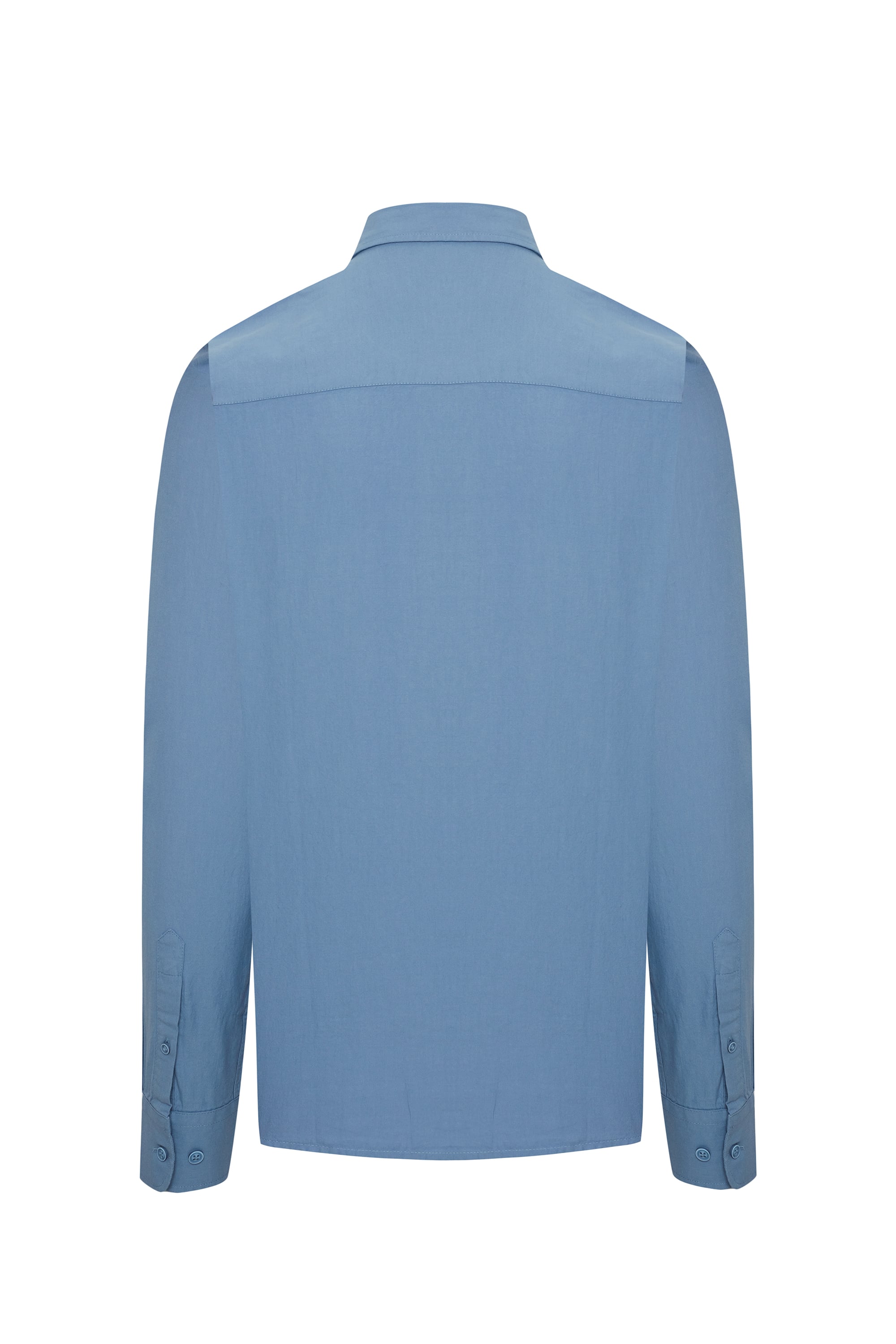 REGULAR FIT TEK CEPLİ UZUN KOLLU GÖMLEK