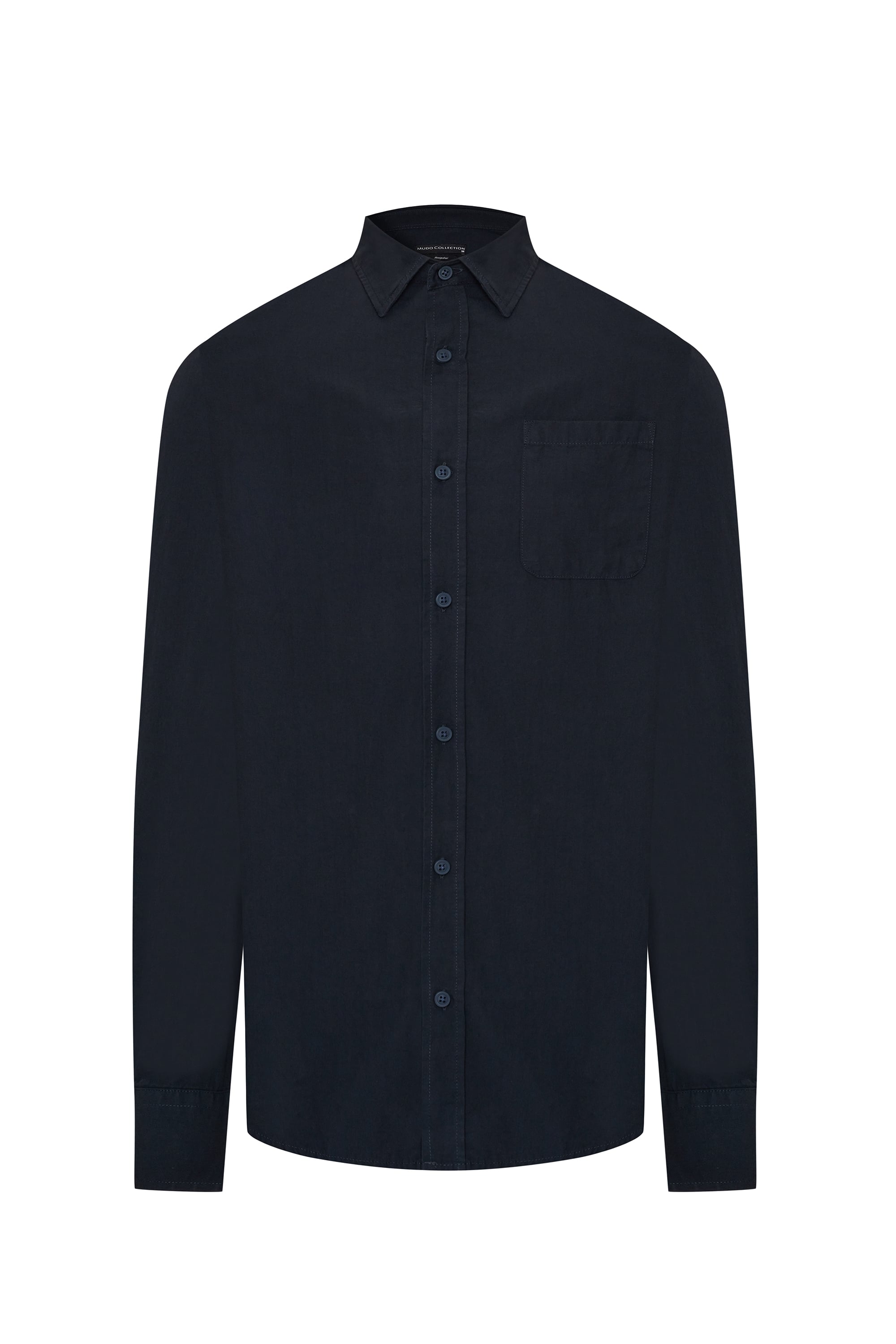 REGULAR FIT TEK CEPLİ UZUN KOLLU GÖMLEK