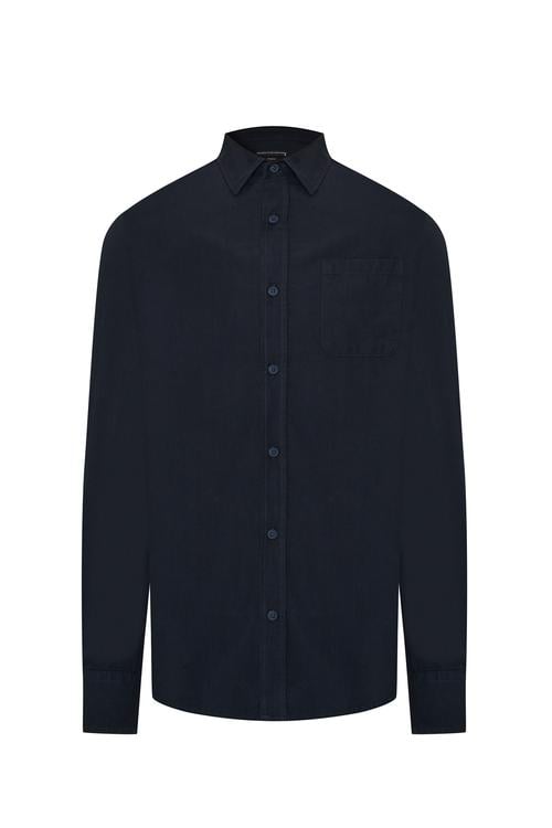 REGULAR FIT TEK CEPLİ UZUN KOLLU GÖMLEK