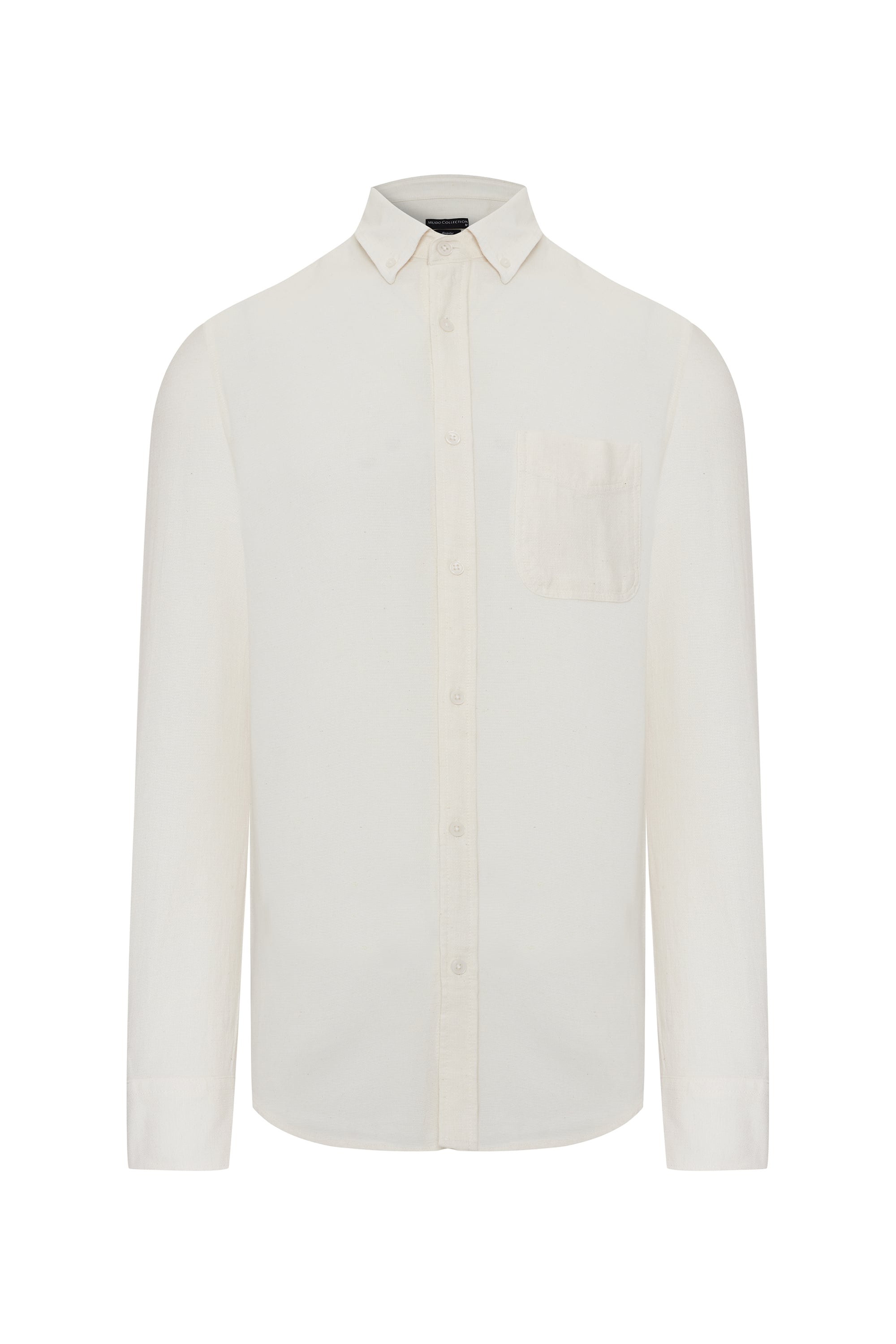 REGULAR FIT YAKASI DÜĞMELİ UZUN KOLLU GÖMLEK