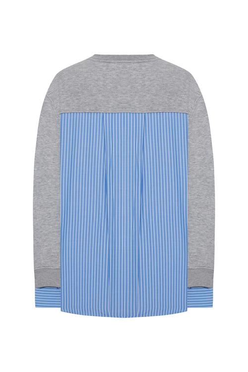  GÖMLEK DETAYLI OVERSIZE SWEATSHIRT