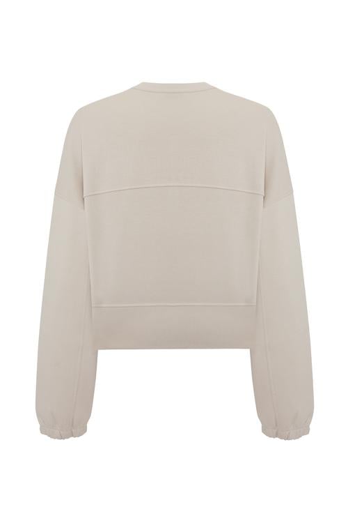  MODAL KARIŞIMLI BİSİKLET YAKA OVERSIZE SWEATSHIRT