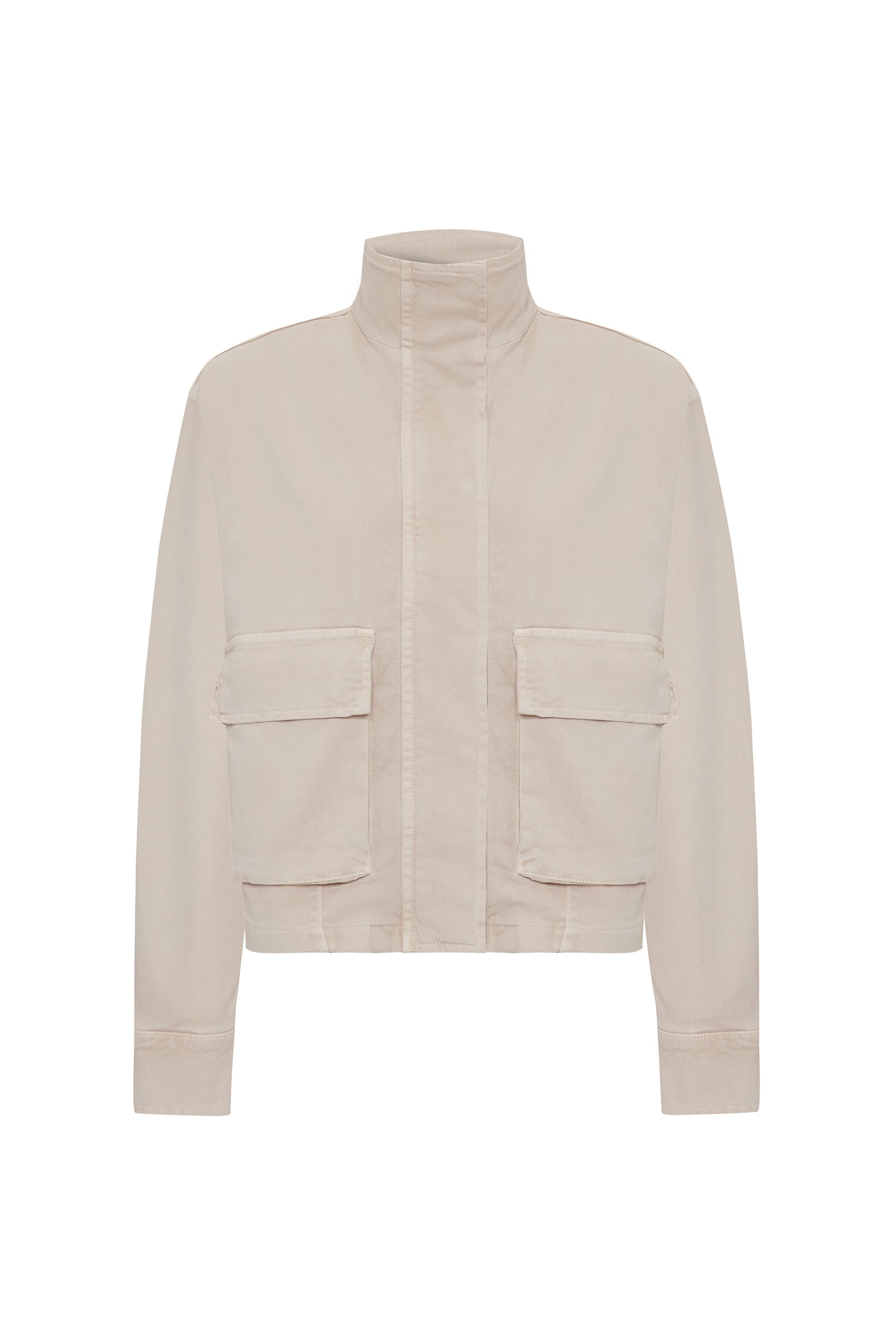 DİK YAKA ÇİFT CEPLİ CEKET