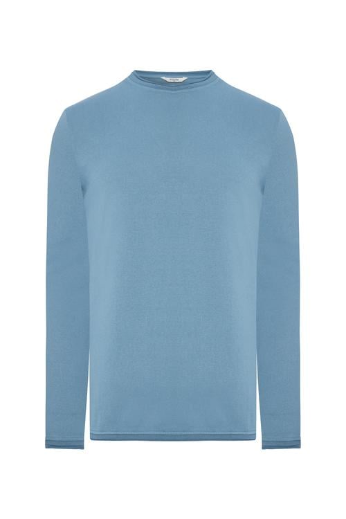 BİSİKLET YAKA UZUN KOLLU KAZAK