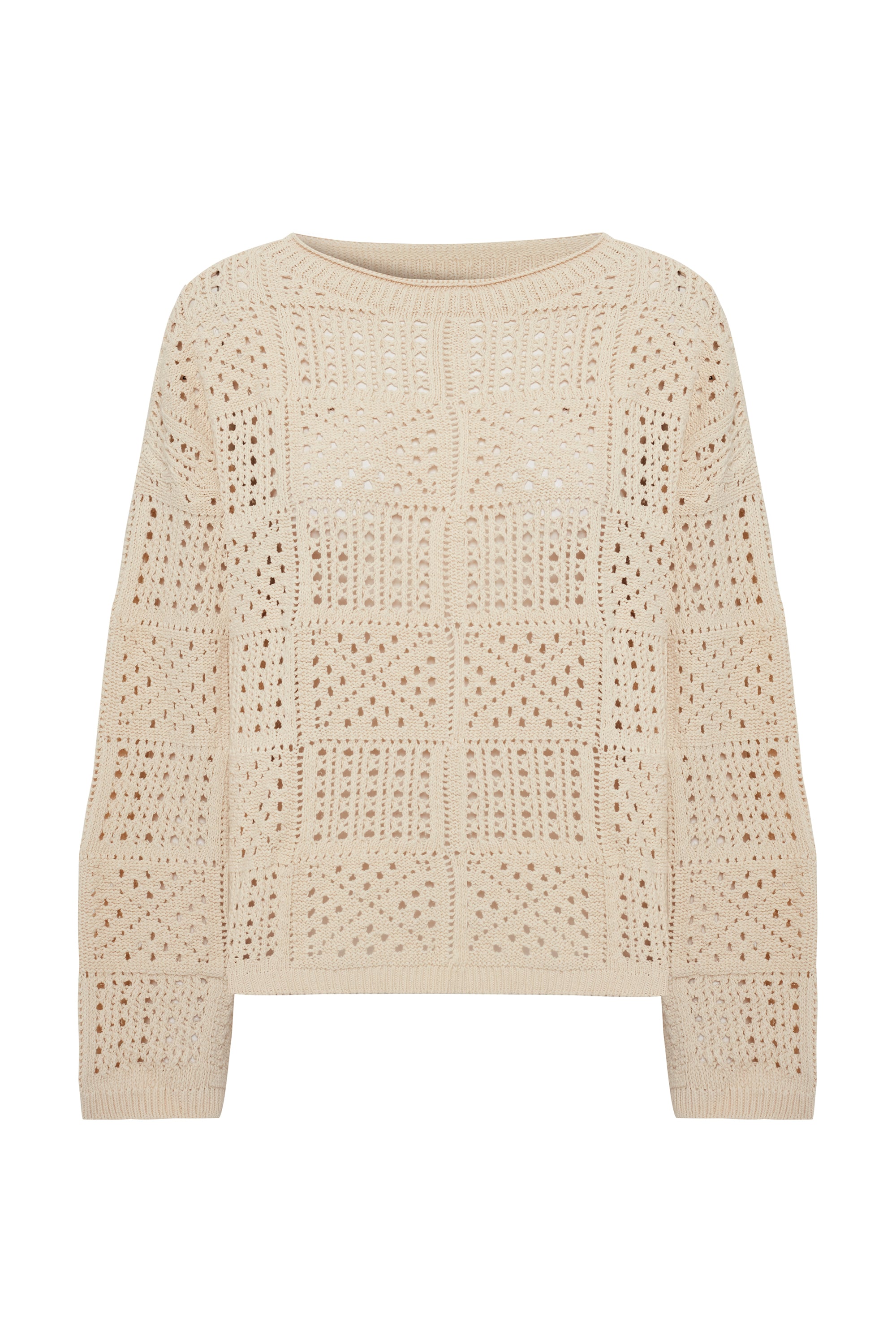 BİSİKLET YAKA AJURLU KAZAK