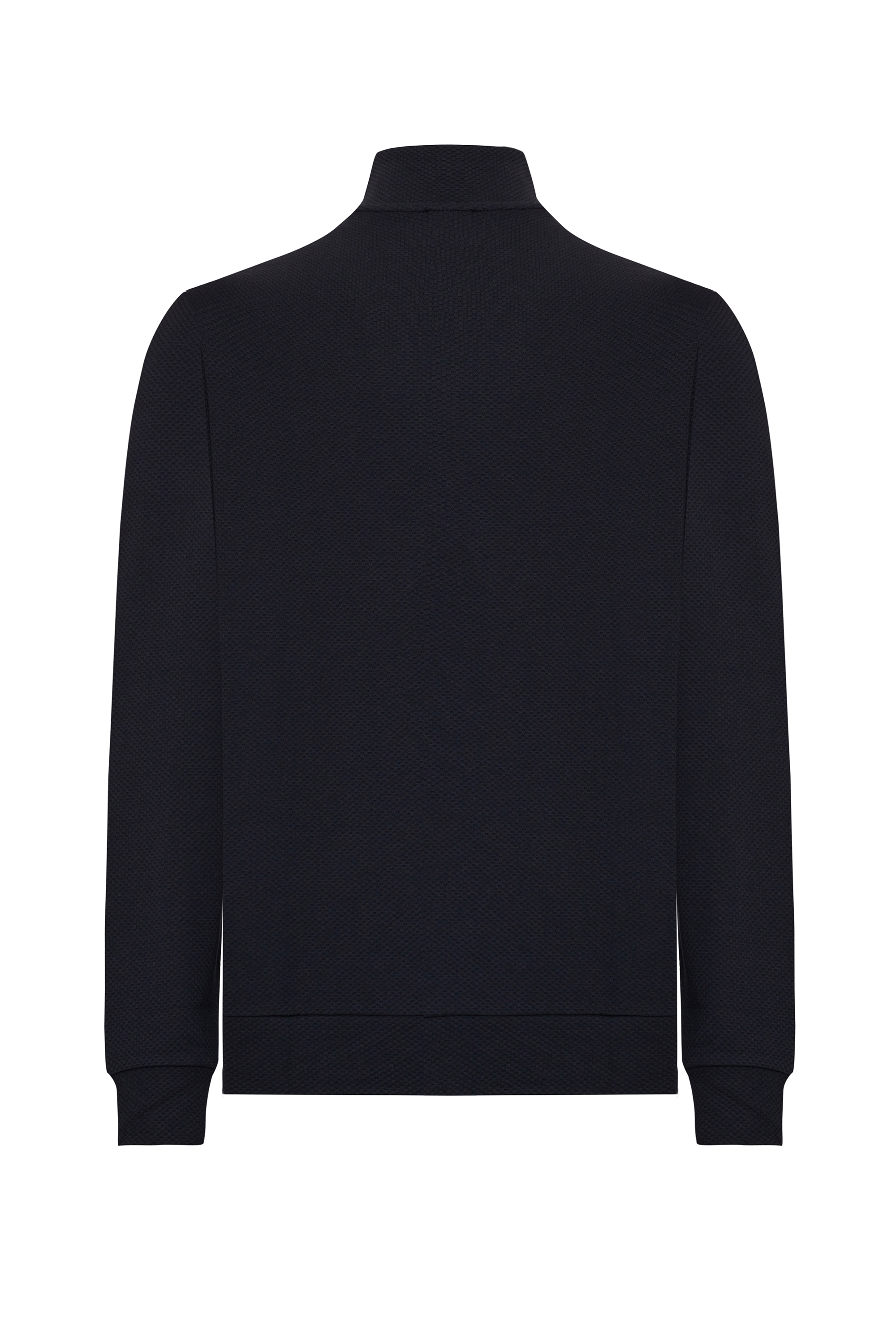 FERMUARLI DİK YAKA SWEATSHIRT