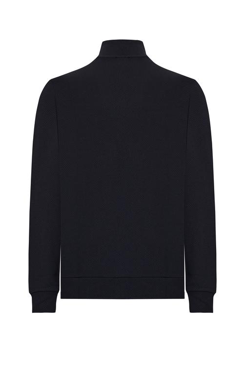  FERMUARLI DİK YAKA SWEATSHIRT