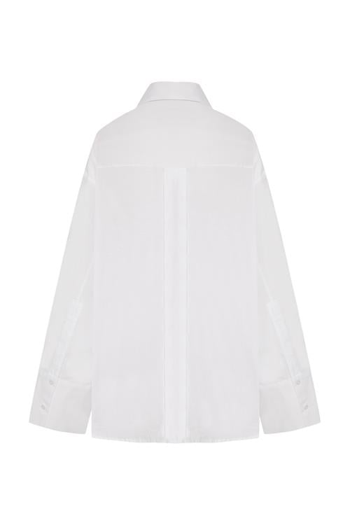 TEK CEPLİ OVERSIZE UZUN KOLLU GÖMLEK