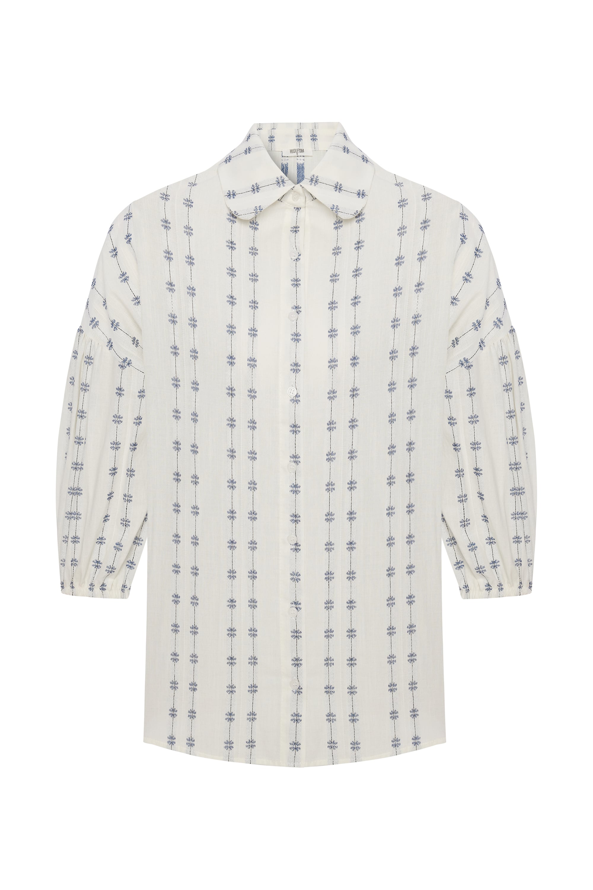 NAKIŞLI 3/4 KOLLU GÖMLEK