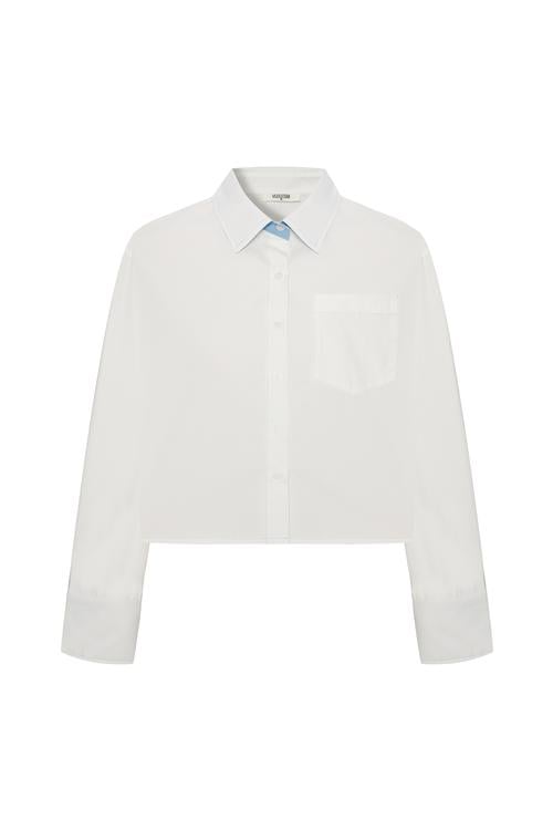  DİKİŞ DETAYLI UZUN KOLLU CROP GÖMLEK