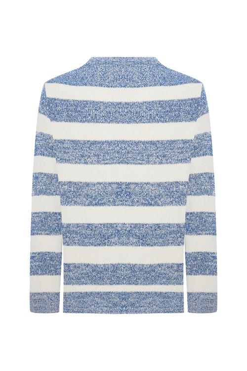  ÇİZGİLİ BİSİKLET YAKA KAZAK