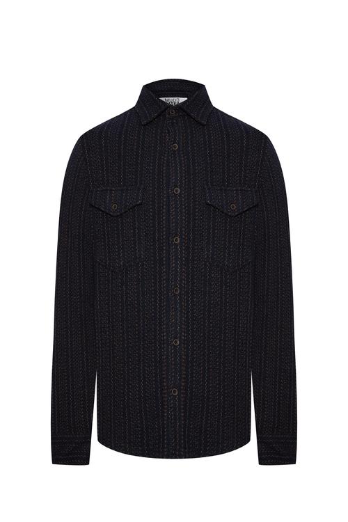  ÇİZGİLİ ÖRME CEKET GÖMLEK