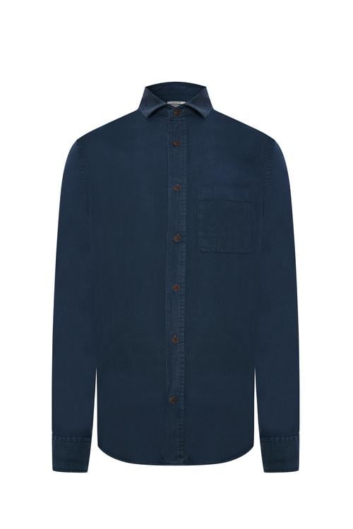  REGULAR FIT TEK CEPLİ UZUN KOLLU GÖMLEK