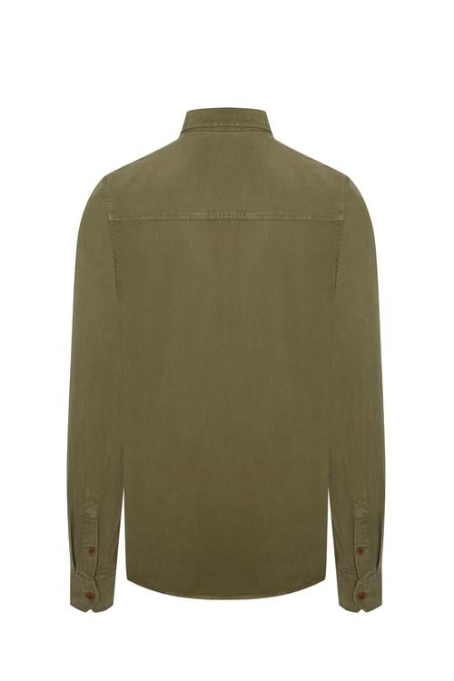  REGULAR FIT TEK CEPLİ UZUN KOLLU GÖMLEK