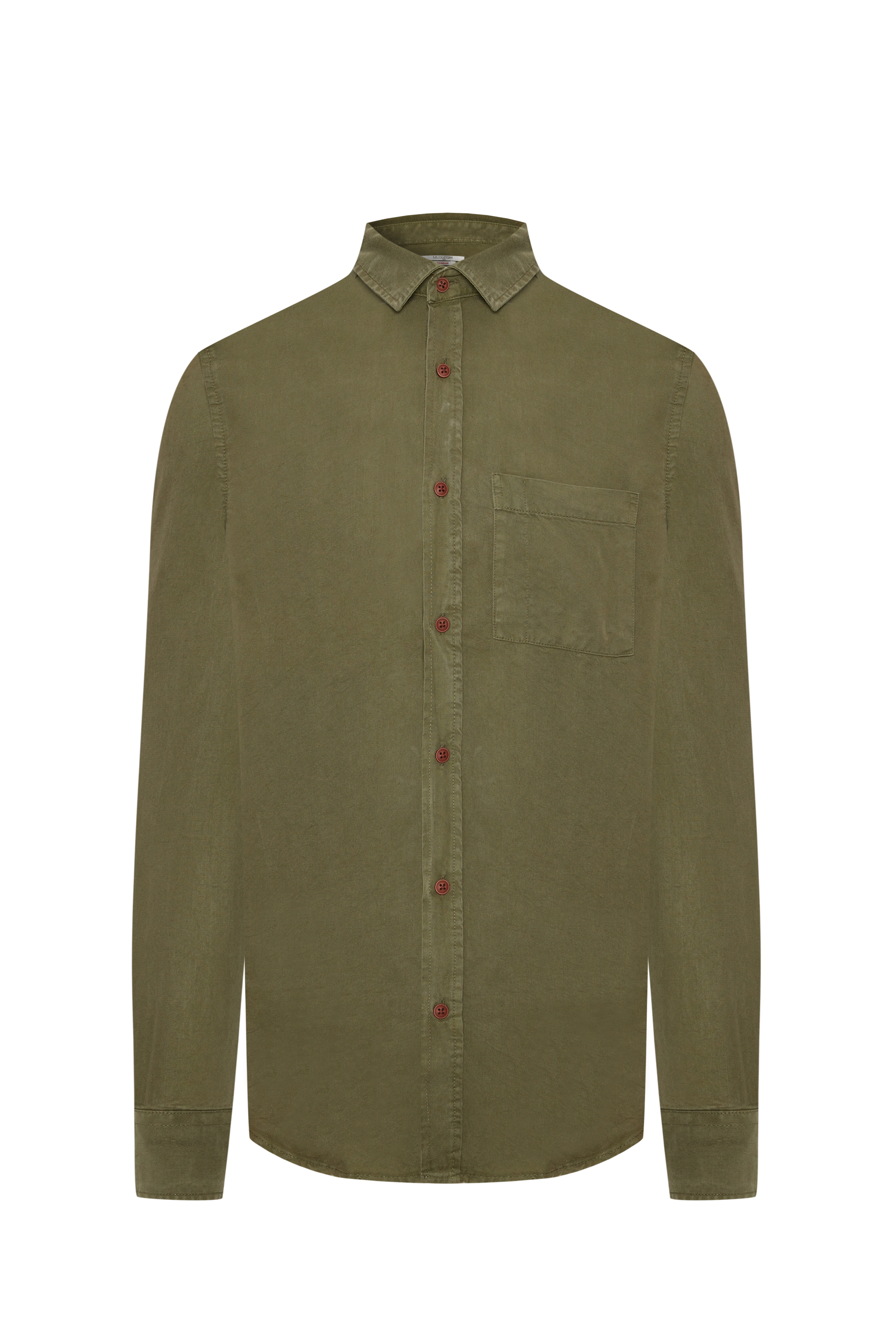 REGULAR FIT TEK CEPLİ UZUN KOLLU GÖMLEK