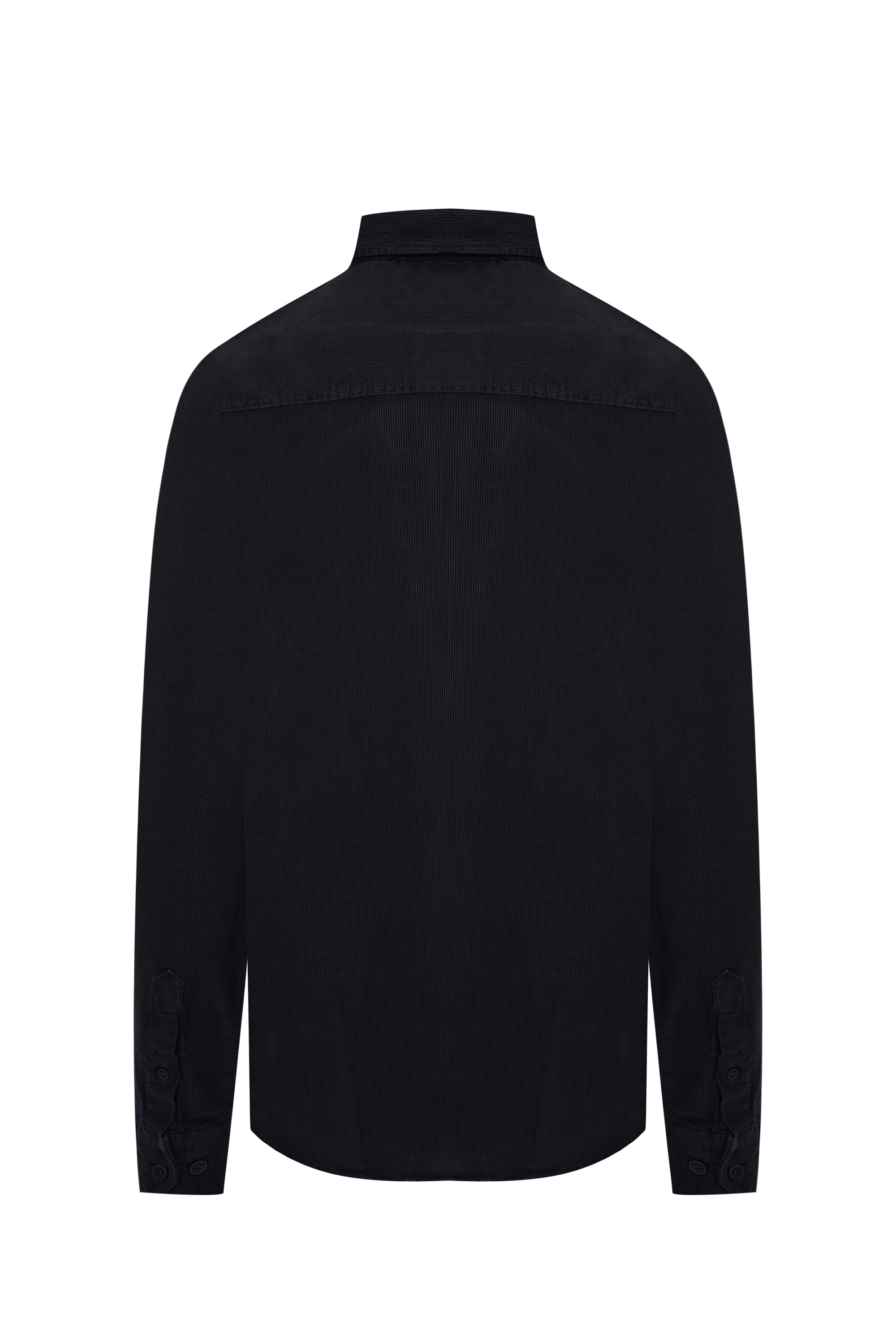 REGULAR FIT DOKULU LİYOSEL UZUN KOLLU GÖMLEK