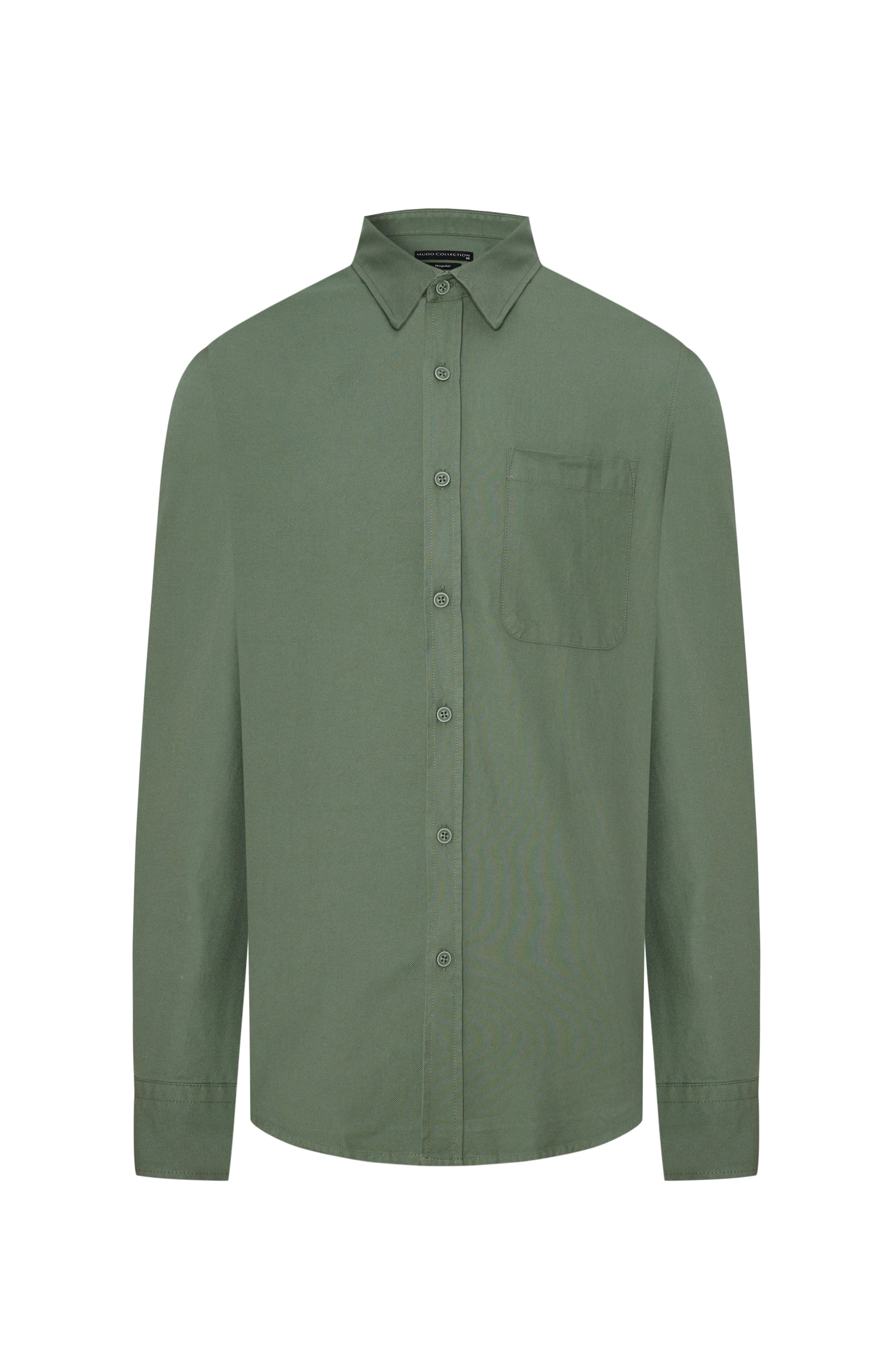 REGULAR FIT TEK CEPLİ UZUN KOLLU GÖMLEK