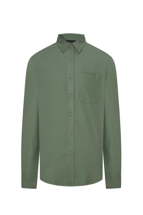  REGULAR FIT TEK CEPLİ UZUN KOLLU GÖMLEK