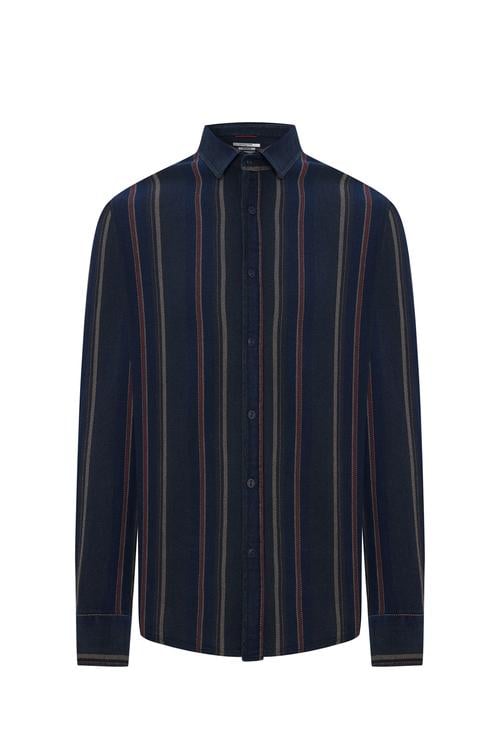 ÇİZGİLİ REGULAR FIT UZUN KOLLU GÖMLEK