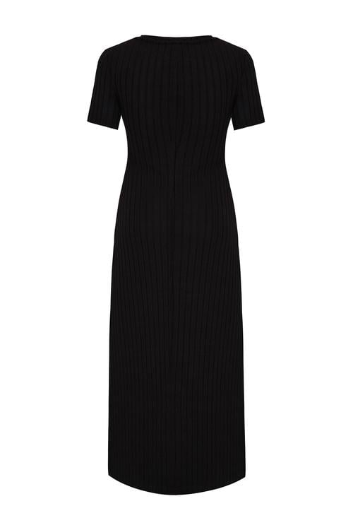  A FORM KISA KOLLU UZUN ELBİSE