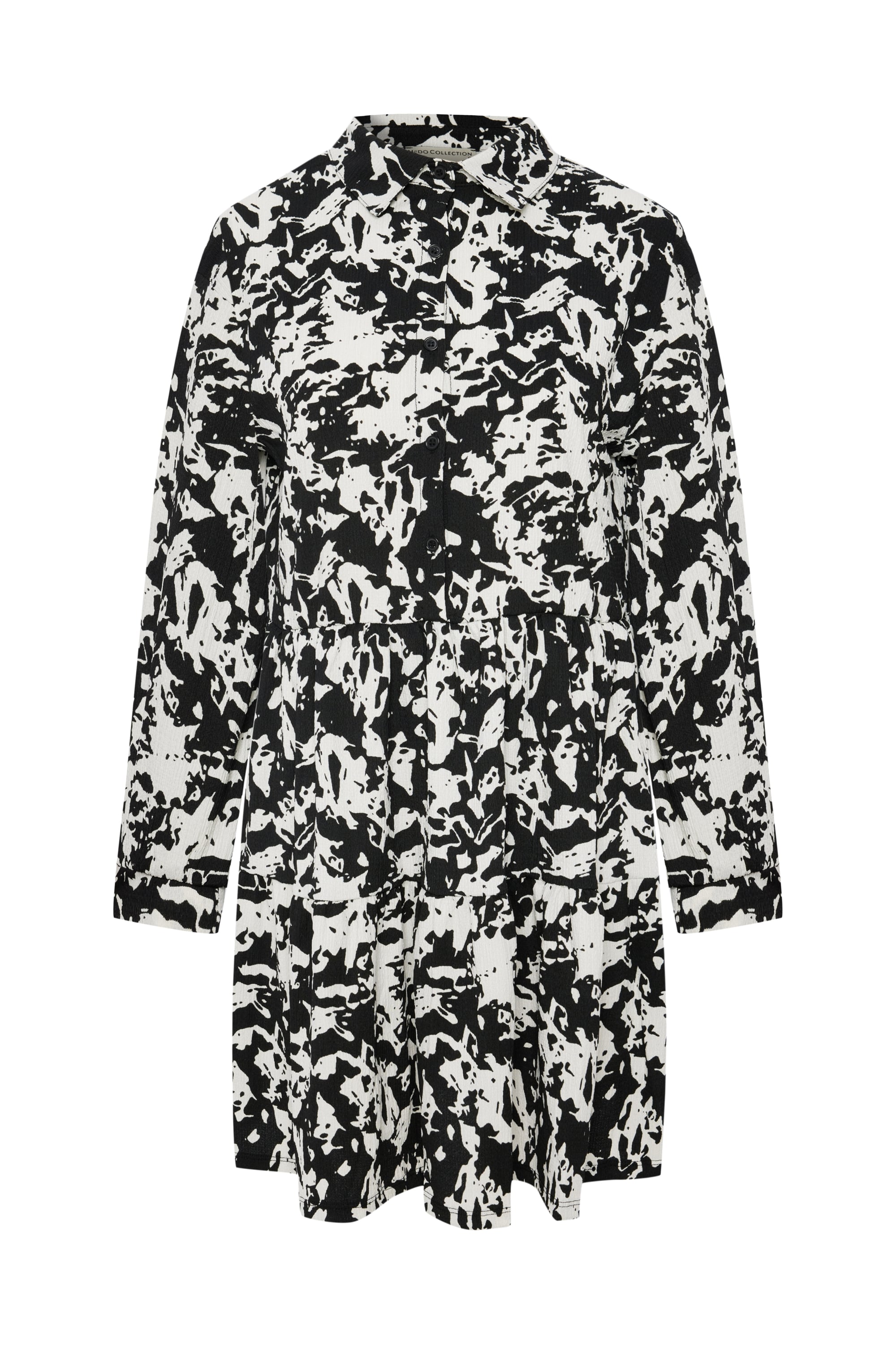 BASKILI KLOŞ MİNİ ELBİSE