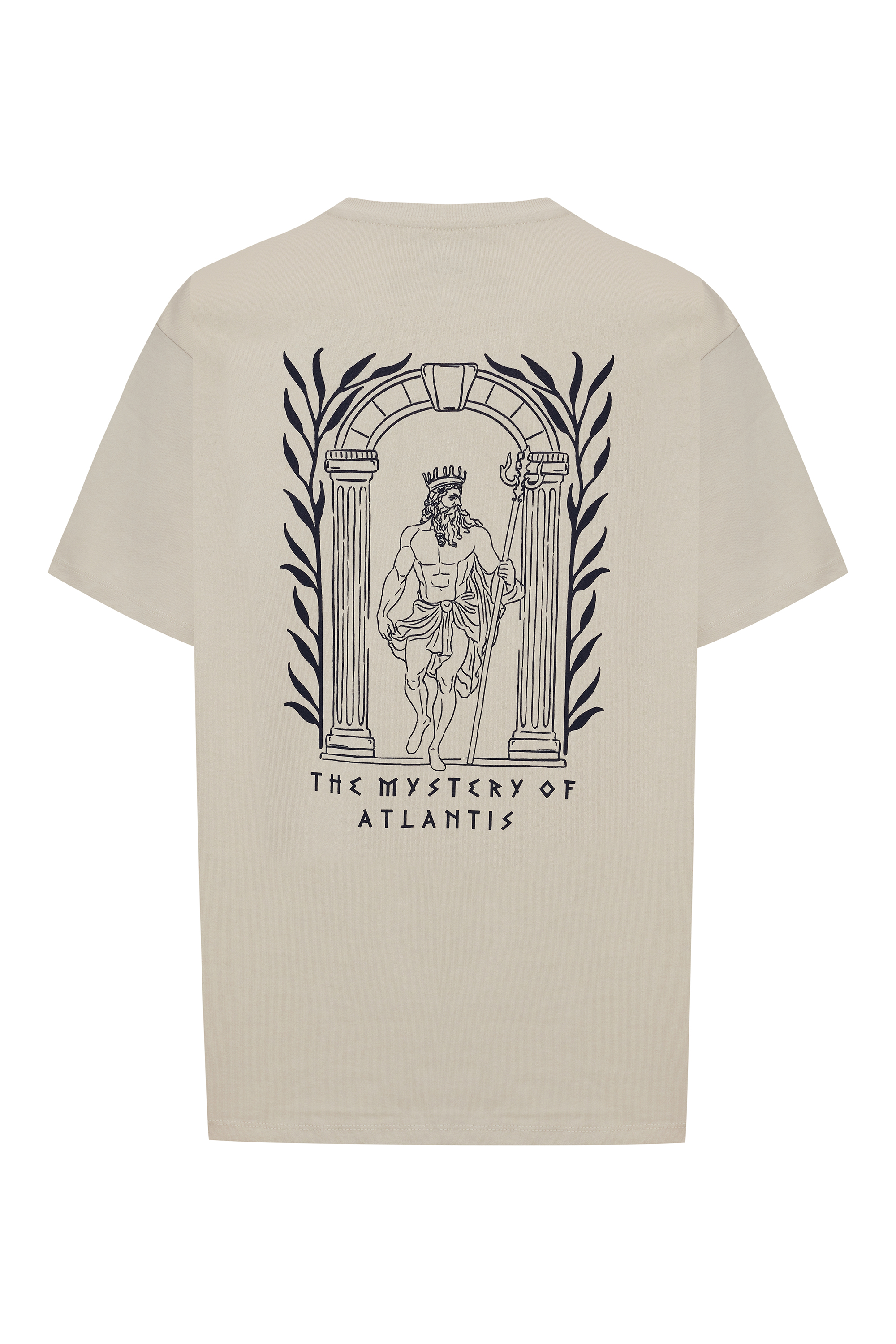 BASKILI BİSİKLET YAKA OVERSIZE T-SHIRT