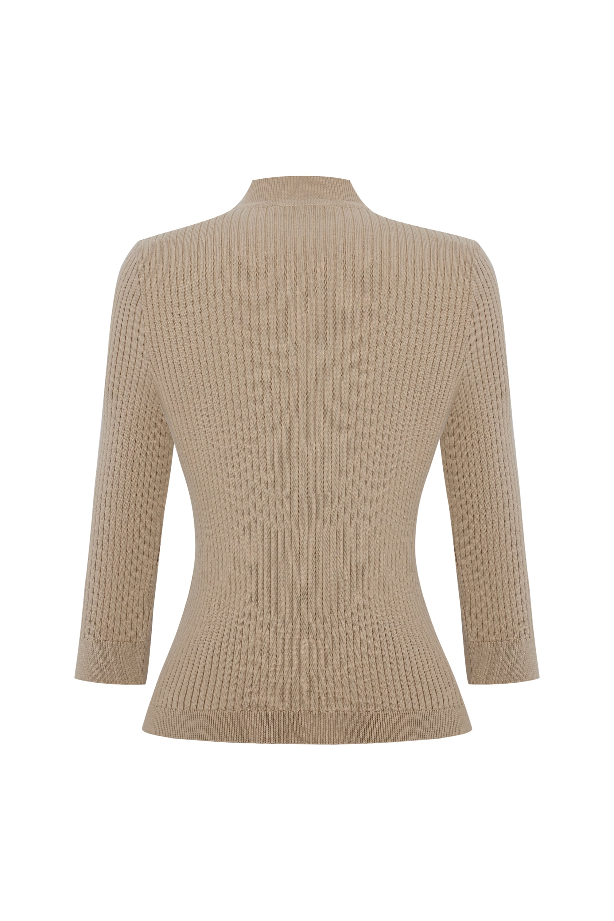 DÜĞMELİ 3/4 KOL KAZAK