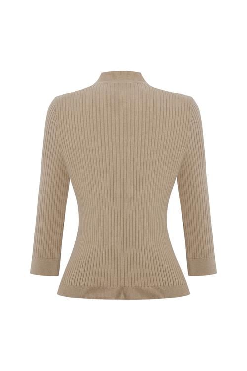  DÜĞMELİ 3/4 KOL KAZAK