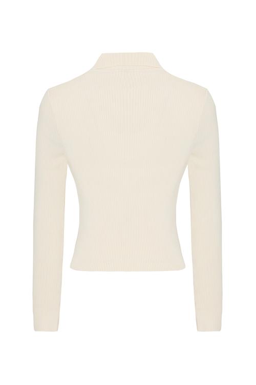  POLO YAKA FERMUARLI TRİKO HIRKA