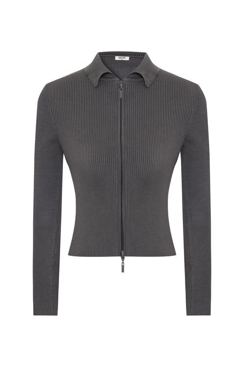  POLO YAKA FERMUARLI TRİKO HIRKA