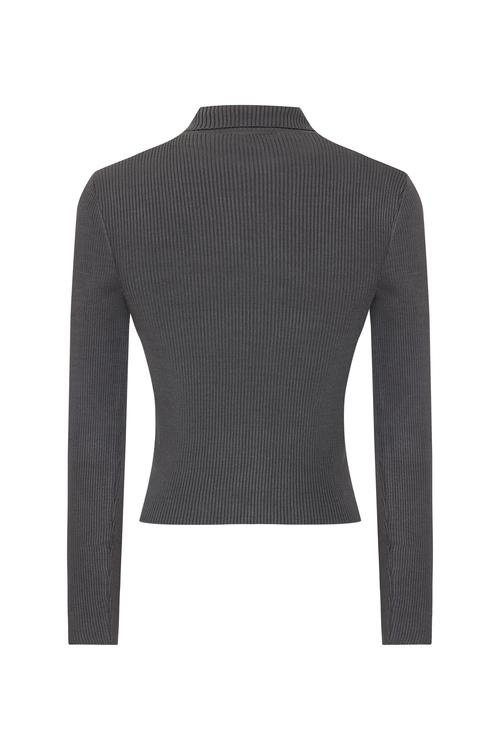  POLO YAKA FERMUARLI TRİKO HIRKA