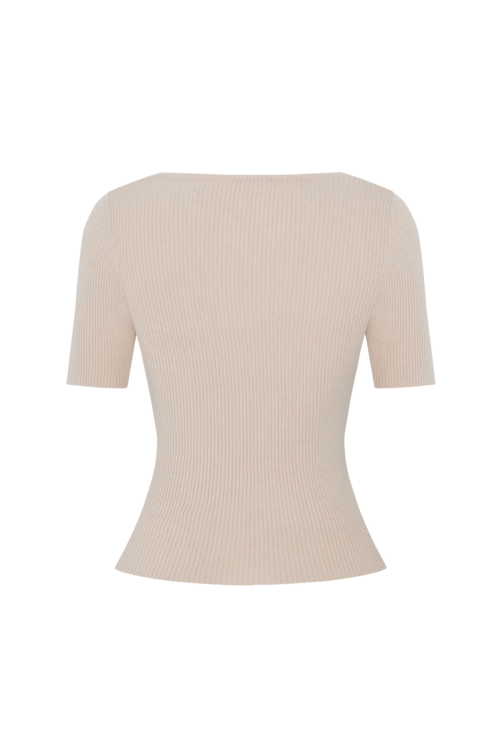 KARE YAKA KISA KOLLU TRİKO KAZAK