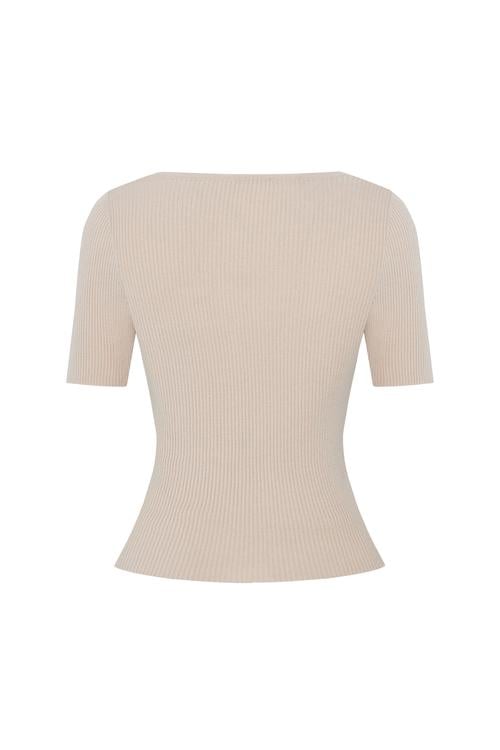  KARE YAKA KISA KOLLU TRİKO KAZAK