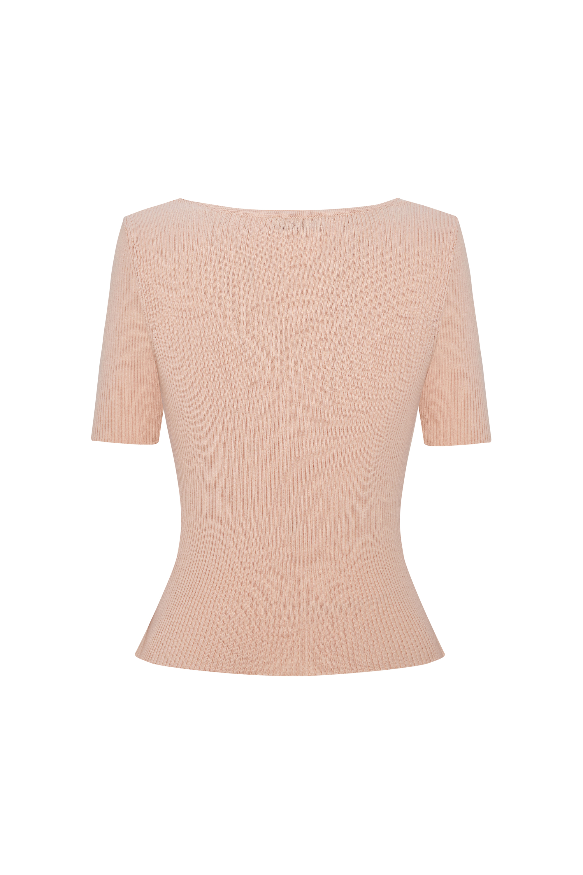 KARE YAKA KISA KOLLU TRİKO KAZAK