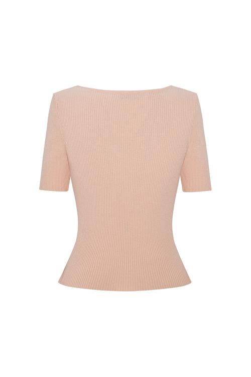  KARE YAKA KISA KOLLU TRİKO KAZAK