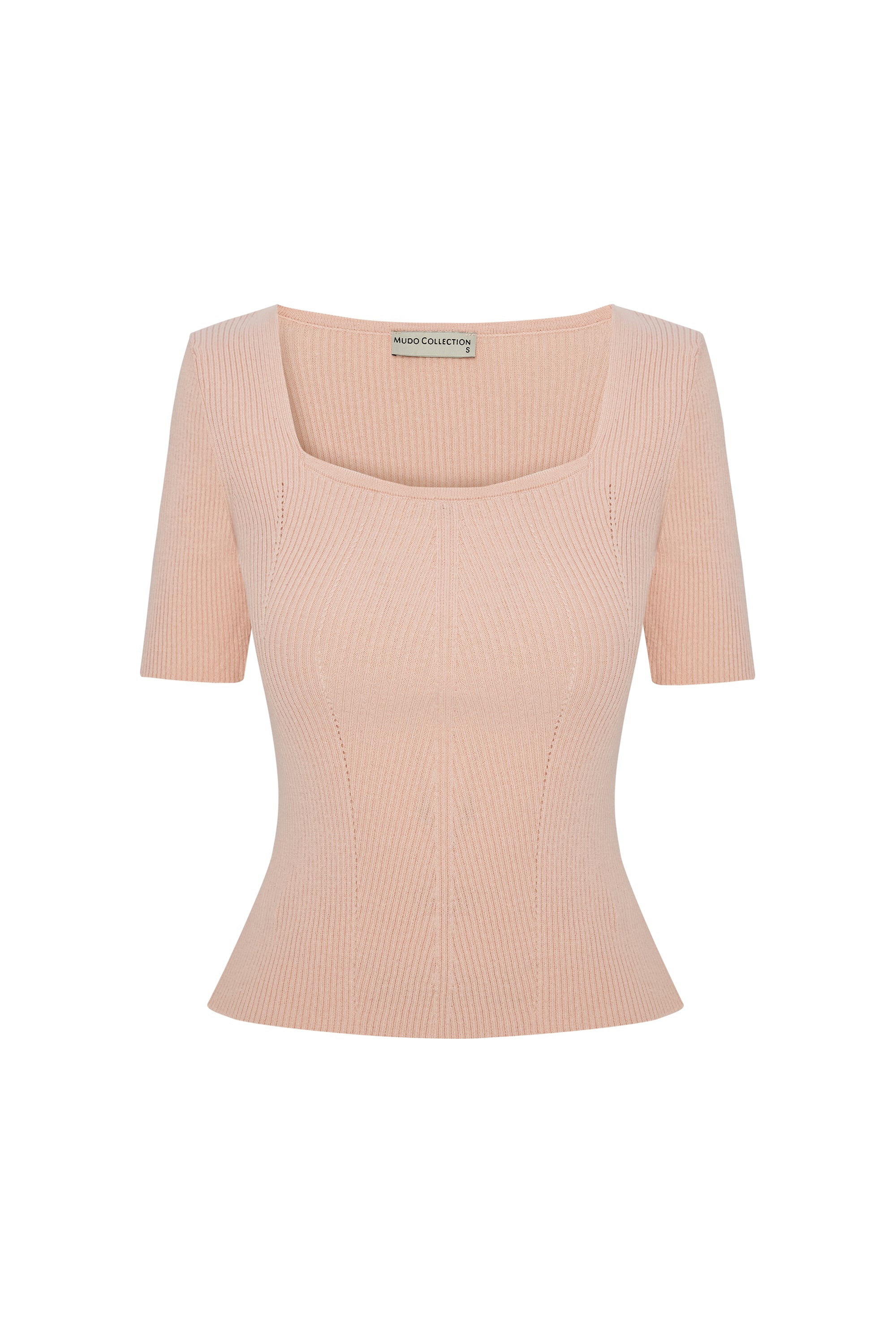 KARE YAKA KISA KOLLU TRİKO KAZAK